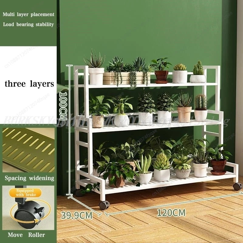 Plant Stand  Flower Stand 3/4 Tier Flower Shelf Planter Rack Storage Organizer Display Indoor Garden Balcony Floor-standing Rack