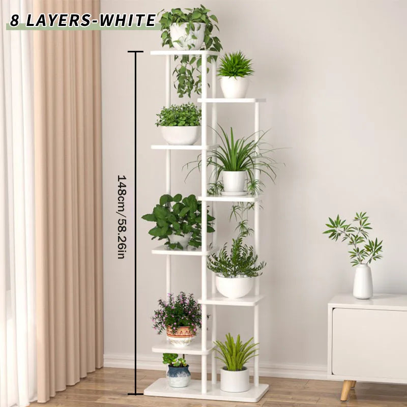 Plant Stand Stand For Flowers Wooden Shelf 5/6/8Layers Display Stand Storage Shelf Pot Rack Organizer Home Garden Decoration