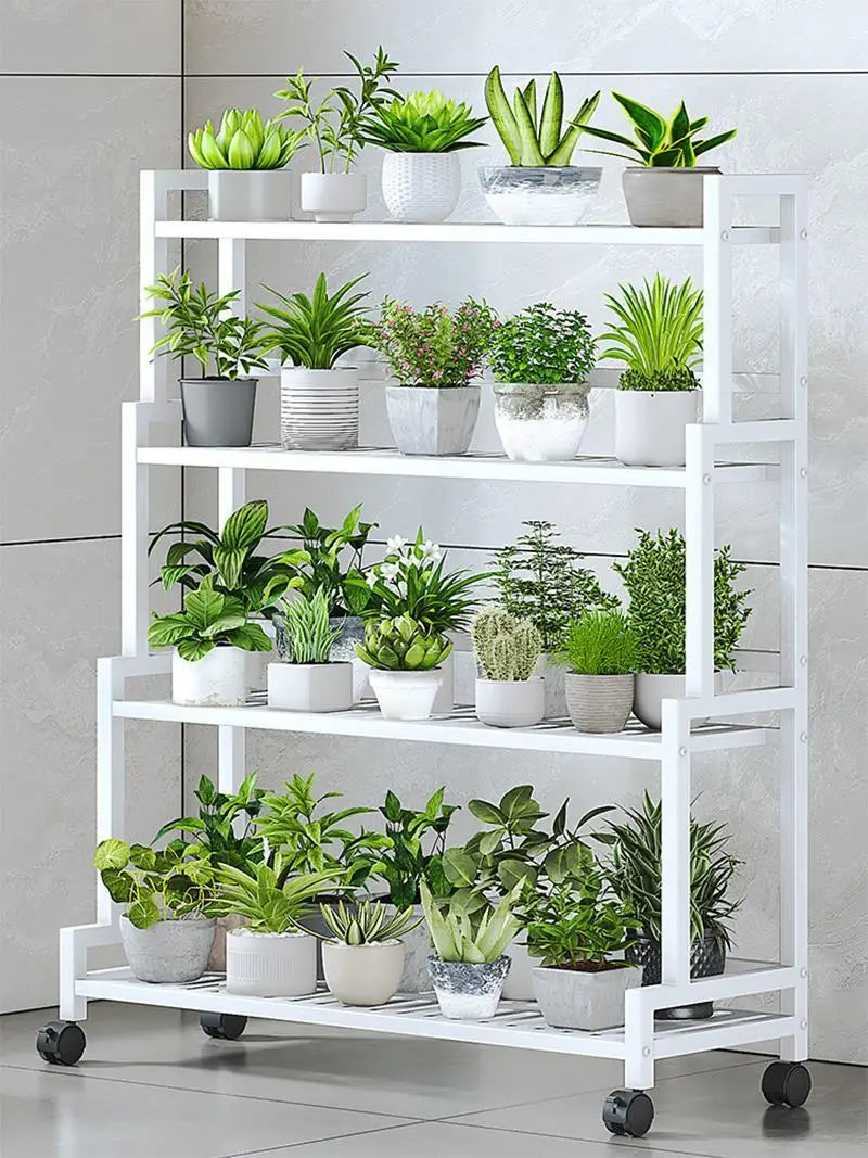 Plant Stand  Flower Stand 3/4 Tier Flower Shelf Planter Rack Storage Organizer Display Indoor Garden Balcony Floor-standing Rack
