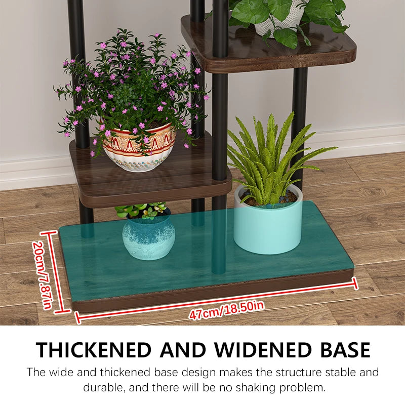 Plant Stand Stand For Flowers Wooden Shelf 5/6/8Layers Display Stand Storage Shelf Pot Rack Organizer Home Garden Decoration