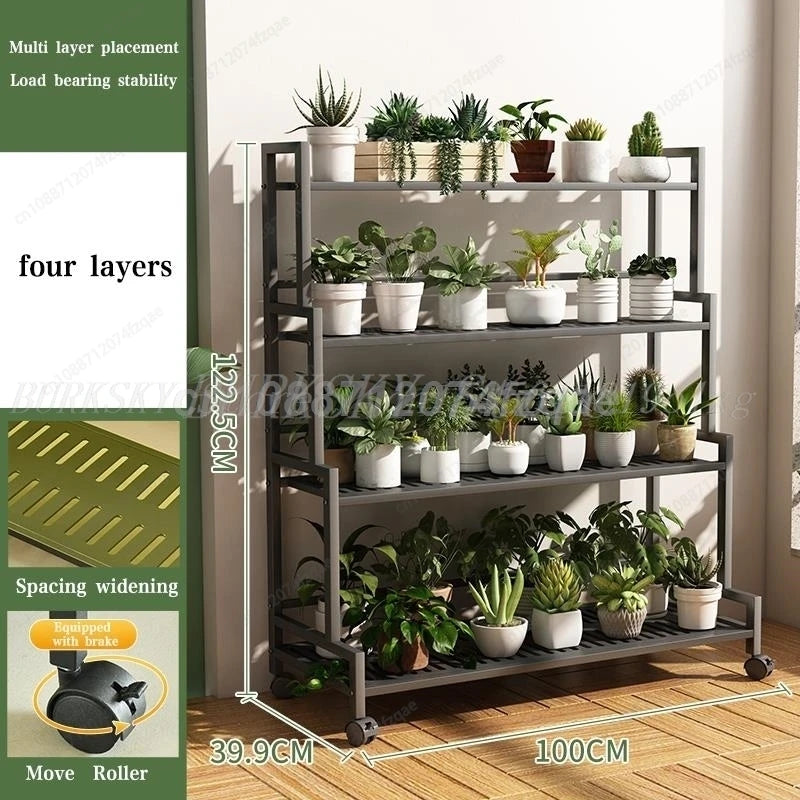 Plant Stand  Flower Stand 3/4 Tier Flower Shelf Planter Rack Storage Organizer Display Indoor Garden Balcony Floor-standing Rack