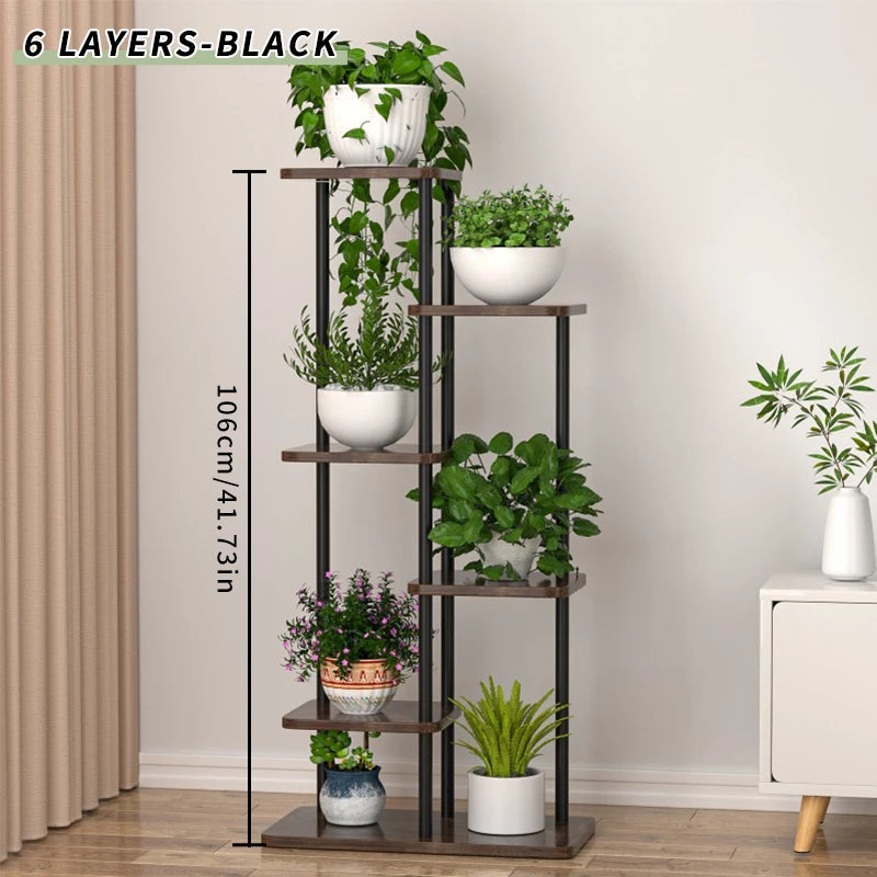 Plant Stand Stand For Flowers Wooden Shelf 5/6/8Layers Display Stand Storage Shelf Pot Rack Organizer Home Garden Decoration