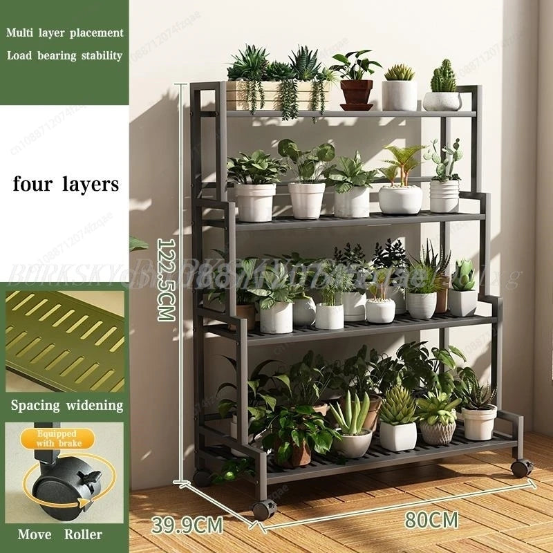 Plant Stand  Flower Stand 3/4 Tier Flower Shelf Planter Rack Storage Organizer Display Indoor Garden Balcony Floor-standing Rack