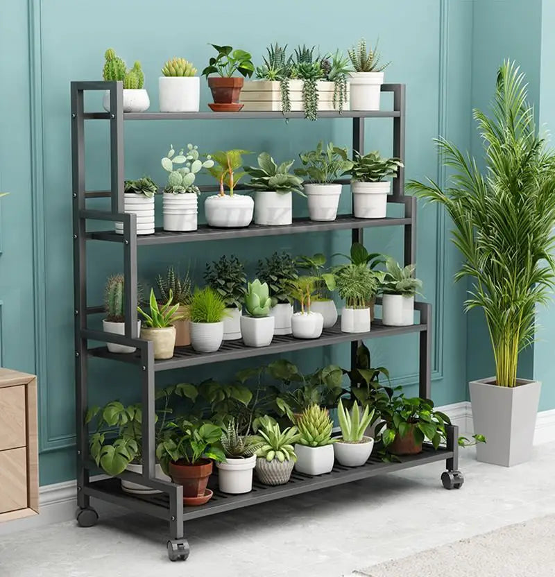 Plant Stand  Flower Stand 3/4 Tier Flower Shelf Planter Rack Storage Organizer Display Indoor Garden Balcony Floor-standing Rack
