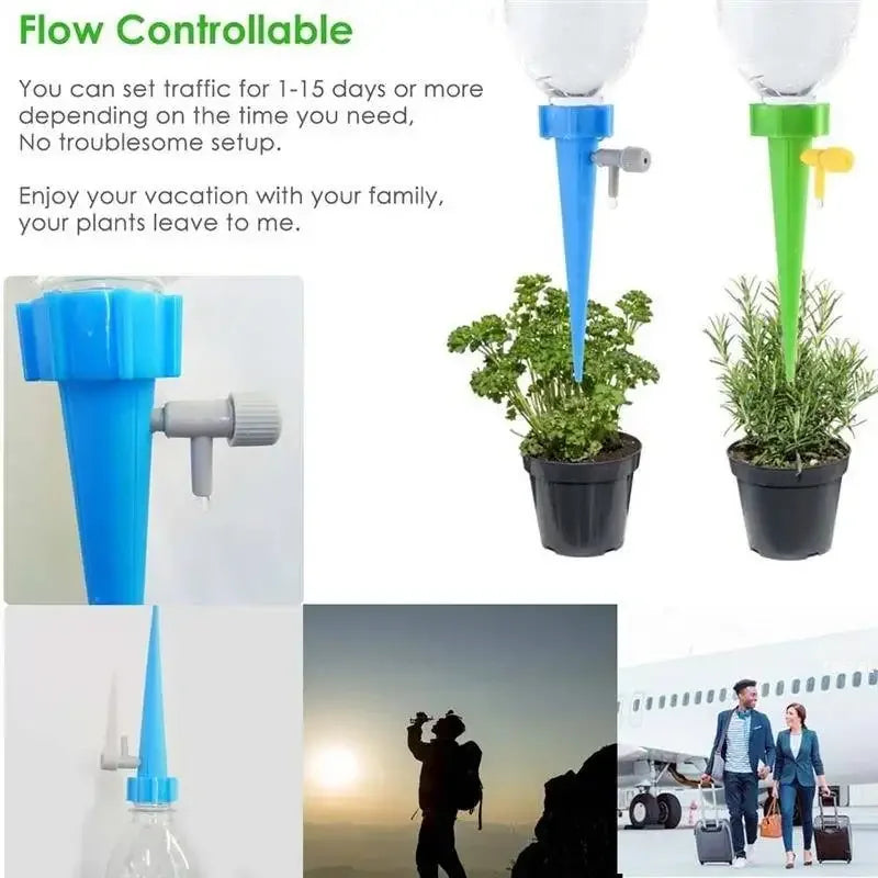Automatic Drip Irrigation System Self Watering for Flower Plants Greenhouse Garden Adjustable Auto Water Dripper Device