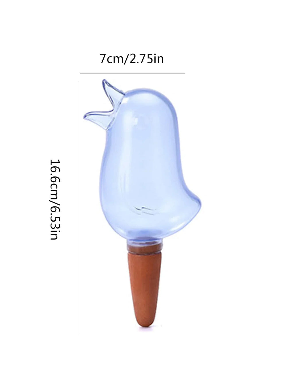 Automatic Flower Waterer, Self-Watering Water Balloon, Bird Shaped Hand Blown Plastic Plant Waterer for Home Garden