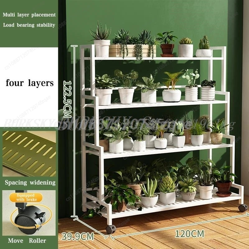 Plant Stand  Flower Stand 3/4 Tier Flower Shelf Planter Rack Storage Organizer Display Indoor Garden Balcony Floor-standing Rack
