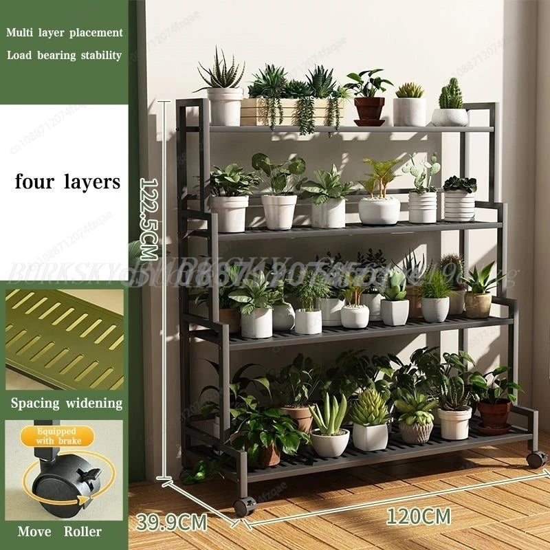 Plant Stand  Flower Stand 3/4 Tier Flower Shelf Planter Rack Storage Organizer Display Indoor Garden Balcony Floor-standing Rack