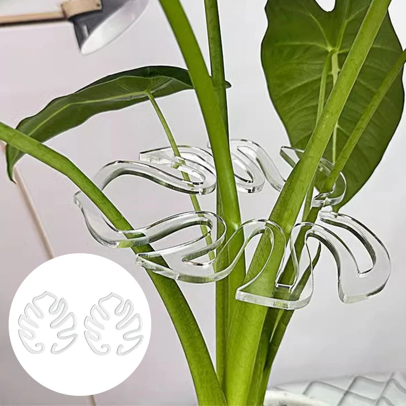 Monstera Shaped Plant Support Easy Installation Decorative Plant Stand Leaf Shape Plants Pole Sturdy Alloy Support Pile Garden
