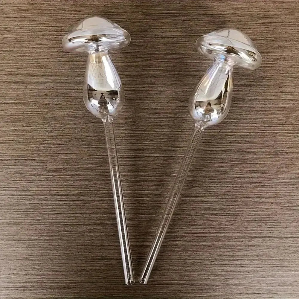 Glass Plant Watering Glass Globes Mushroom Shape Self Watering Drip Irrigation System Rainbow