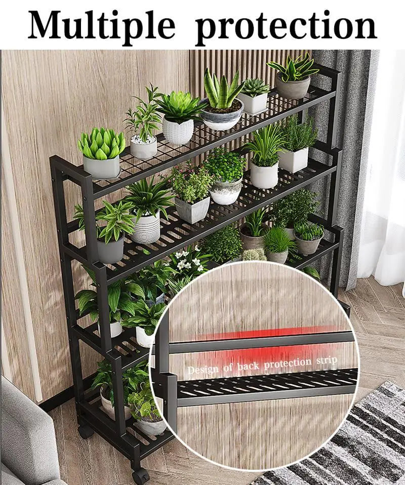 Plant Stand  Flower Stand 3/4 Tier Flower Shelf Planter Rack Storage Organizer Display Indoor Garden Balcony Floor-standing Rack