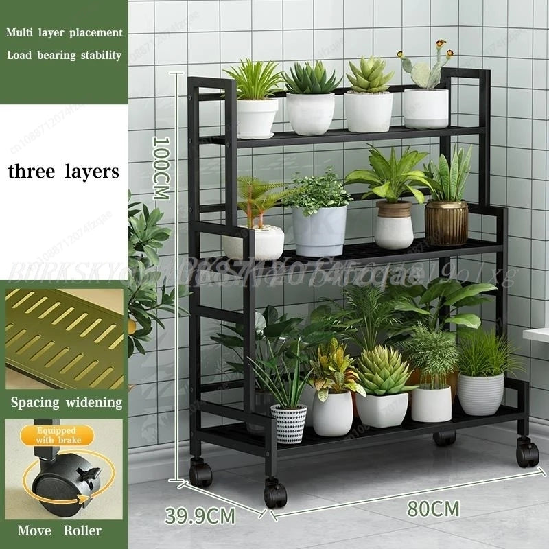 Plant Stand  Flower Stand 3/4 Tier Flower Shelf Planter Rack Storage Organizer Display Indoor Garden Balcony Floor-standing Rack