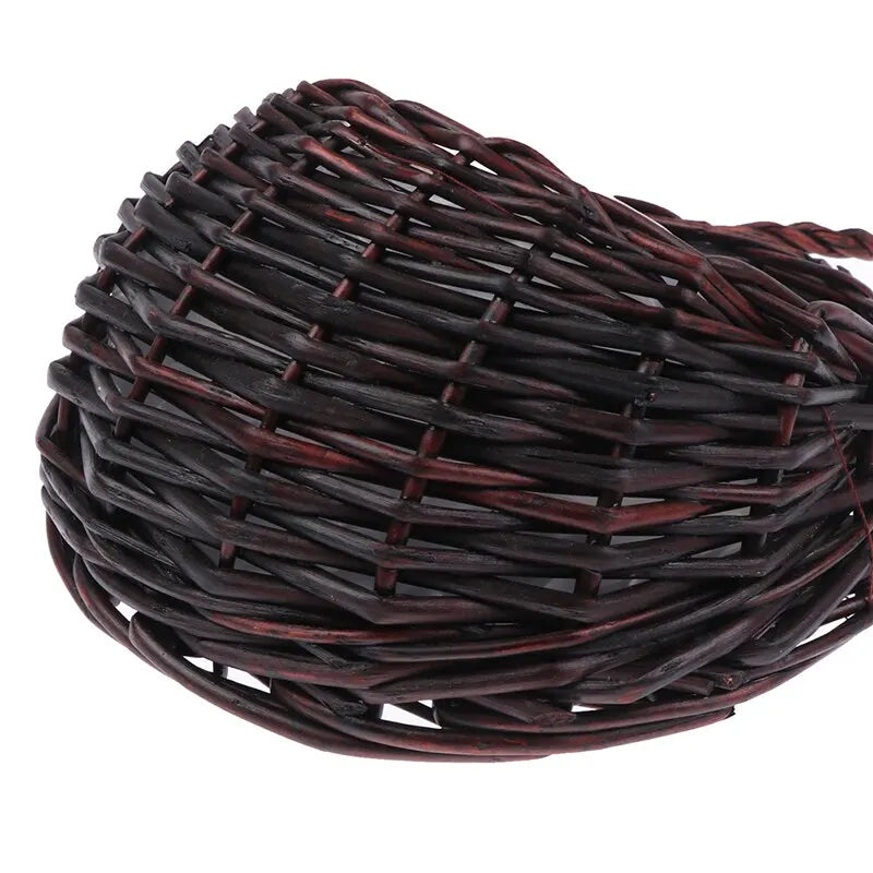Flower Planter Wall Hanging Wicker Rattam Basket Garden Vine Pot Plants Holder Wicker Basket Nest Flower Pot Home Decoration