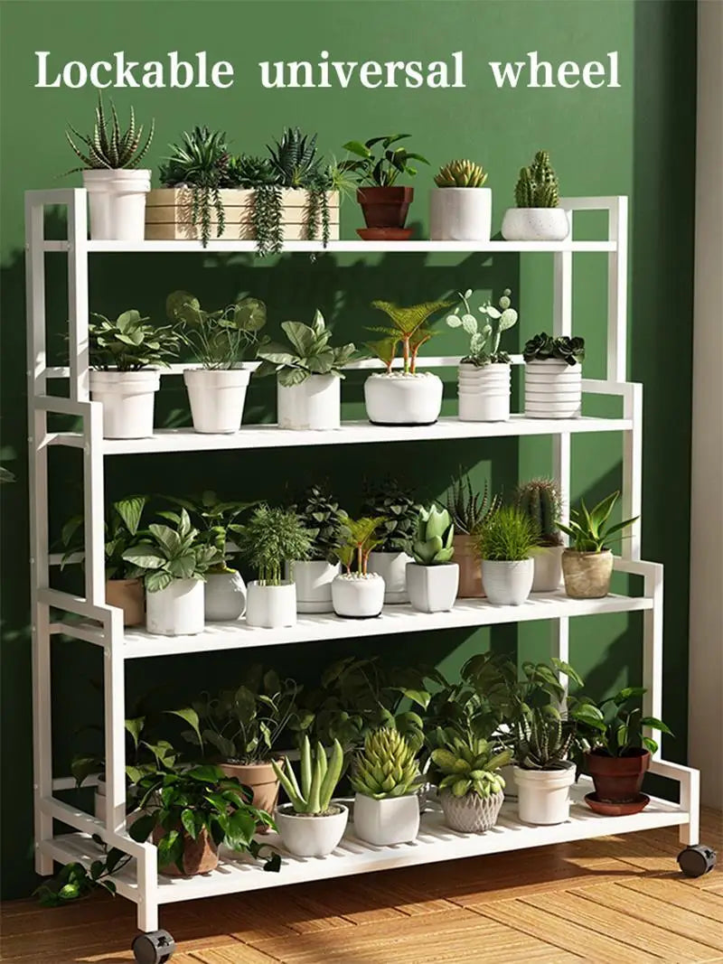 Plant Stand  Flower Stand 3/4 Tier Flower Shelf Planter Rack Storage Organizer Display Indoor Garden Balcony Floor-standing Rack
