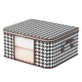 Foldable Storage Box with Handle - Clear Window & Dustproof Zipper, Large Capacity Organizer for Clothes, Bedding, Home Use