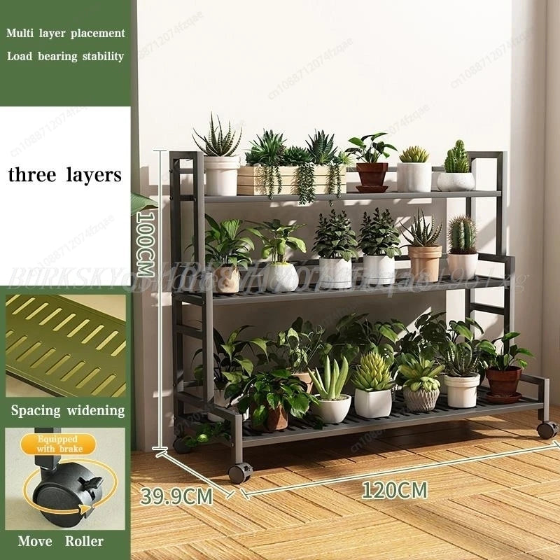 Plant Stand  Flower Stand 3/4 Tier Flower Shelf Planter Rack Storage Organizer Display Indoor Garden Balcony Floor-standing Rack
