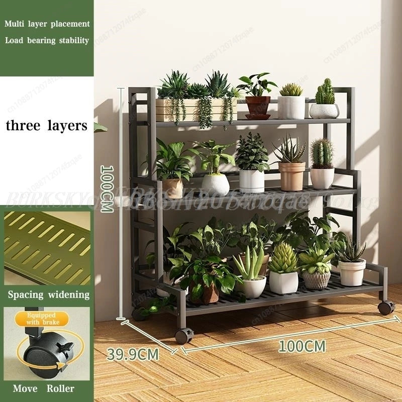 Plant Stand  Flower Stand 3/4 Tier Flower Shelf Planter Rack Storage Organizer Display Indoor Garden Balcony Floor-standing Rack