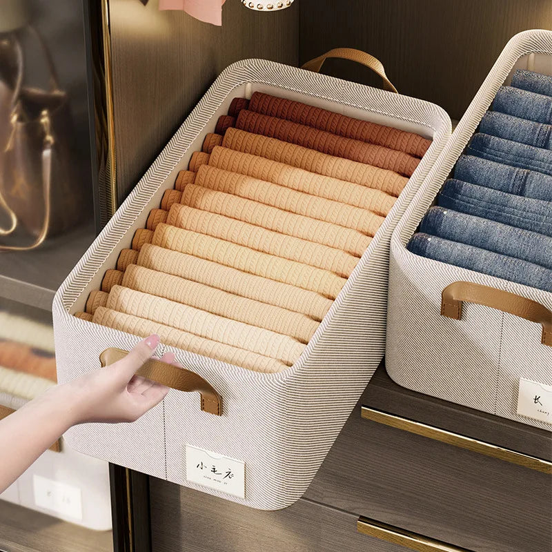 Storage Box Foldable Fabric Garment Pants Underwear Socks Storage Box Toy Storage Box Washable Office Clutter Storage