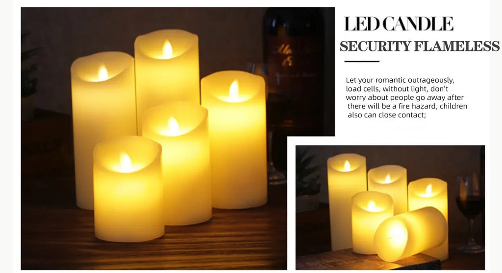 EW Led Simulation Electronic Candle Light Decorative Light
